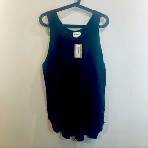 PURE DKNY Sz M 100% Linen  A-Line Flowy Slinky Trapeze Tank New with Tag